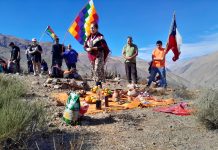 Comunidad educativa del Liceo Bicentenario de Alto del Carmen conmemoraron el año indígena desde los mas alto de la Comuna que observa ambos valles