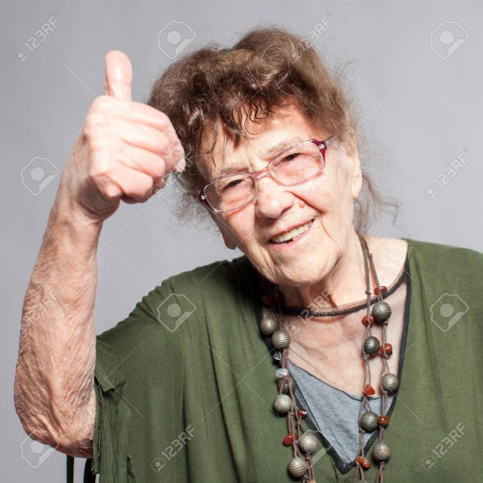 Granny female at studio