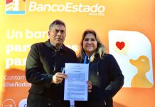 Hito de instalación de la primera piedra de la sucursal del Banco Estado en Alto del Carmen