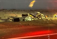 Accidente Carretero deja dos persona Fallecida tras volcamiento de un tractocamión en la Ruta 5 Norte comuna de Caldera