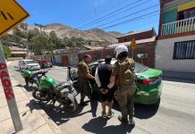 SERVICIO FOCALIZADO DE MOTORISTAS CENTAURO DEJÓ A CINCO DETENIDOS EN COPIAPO