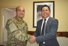 Delegado Illanes da la bienvenida al nuevo comandante del Regimiento Nº23 de Copiapó