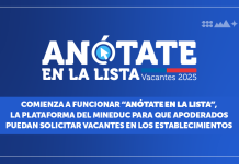 Comienza a funcionar “Anótate en la Lista”, la plataforma del Mineduc para que apoderados puedan solicitar vacantes en los establecimientos