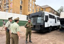 GENERAL MARABOLÍ RECORRIÓ CUARTEL COPAYAPU Y SE REUNIÓ CON PERSONAL