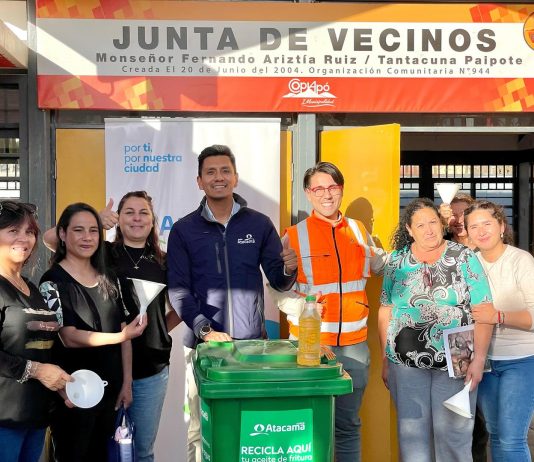 Más de 3.500 litros de aceite reciclado gracias a la alianza entre Nueva Atacama y vecinos de la región