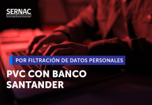 SERNAC Inicia Procedimiento Voluntario Colectivo con Banco Santander por Vulneración Masiva de Datos Personales