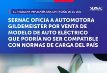 SERNAC OFICIA A AUTOMOTORA GILDEMEISTER POR VENTA DE MODELO DE AUTO ELÉCTRICO QUE PODRÍA NO SER COMPATIBLE CON NORMAS DE CARGA DEL PAÍS