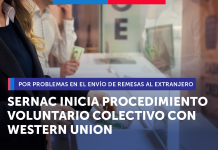 SERNAC INICIÓ PROCEDIMIENTO VOLUNTARIO COLECTIVO CON WESTERN UNION POR PROBLEMAS EN EL ENVÍO DE REMESAS AL EXTRANJERO
