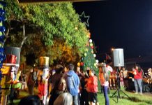 Encendido del Árbol de Navidad en Población Las Ventanas convoca a gran cantidad de vecinos en Vallenar
