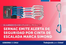 SERNAC EMITE ALERTA DE SEGURIDAD POR CINTA DE ESCALADA MARCA SIMOND: EL LLAMADO ES A NO UTILIZAR EL PRODUCTO