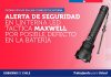 SERNAC EMITE ALERTA DE SEGURIDAD POR LINTERNA LED TÁCTICA MARCA MAXWELL