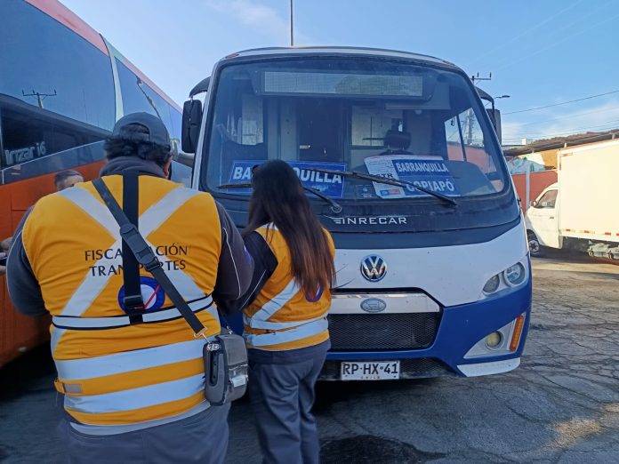Operativo conjunto refuerza fiscalización a buses interurbanos y rurales en Atacama