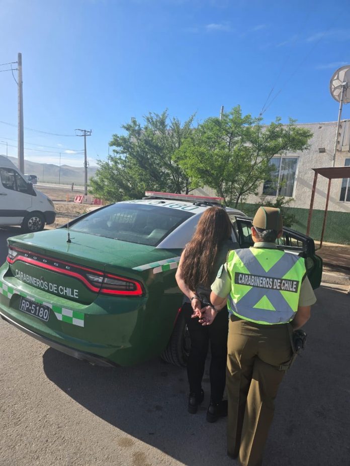 Carabineros detiene a mujer con orden de detención vigente durante control en Ruta 5 Norte