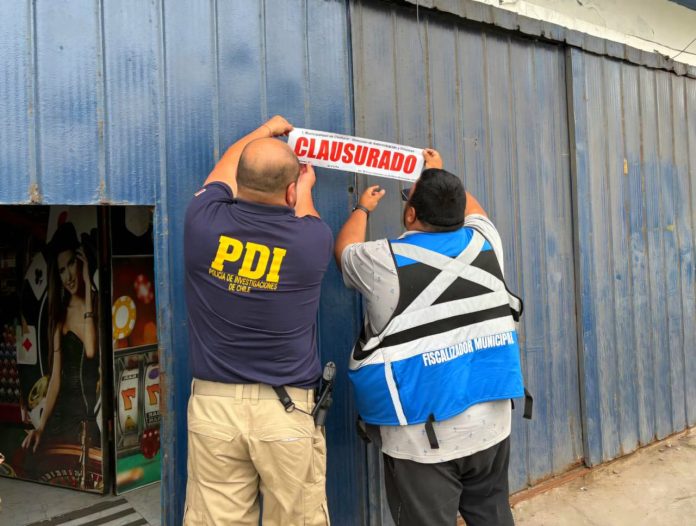 PDI ATACAMA Y MUNICIPALIDAD DE CHAÑARAL CLAUSURAN CASINO QUE OPERABA DE FORMA ILEGAL
