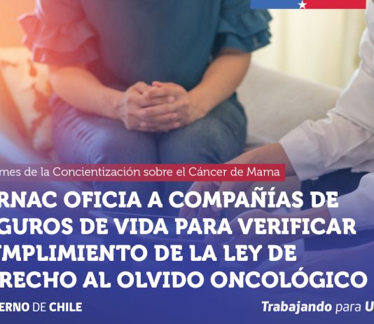 SERNAC OFICIA A COMPAÑÍAS DE SEGUROS DE VIDA PARA VERIFICAR CUMPLIMIENTO DE LA LEY DE DERECHO AL OLVIDO ONCOLÓGICO