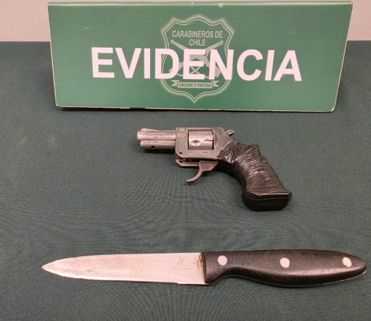 EN COPIAPÓ: CARABINEROS DETUVO HOMBRE POR PORTE ILEGAL DE ARMA DE FUEGO, MUNICIÓN Y ARMA BLANCA